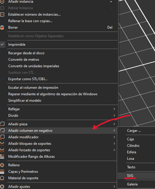 Adding SVG as negative area